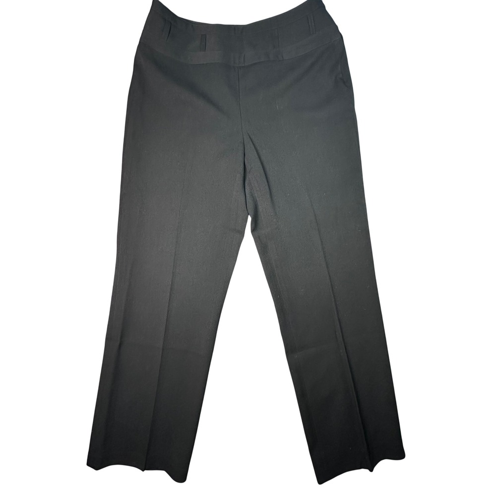 Pantology Black Dress Pants Professional Workwear Trousers Size 8P Black Career